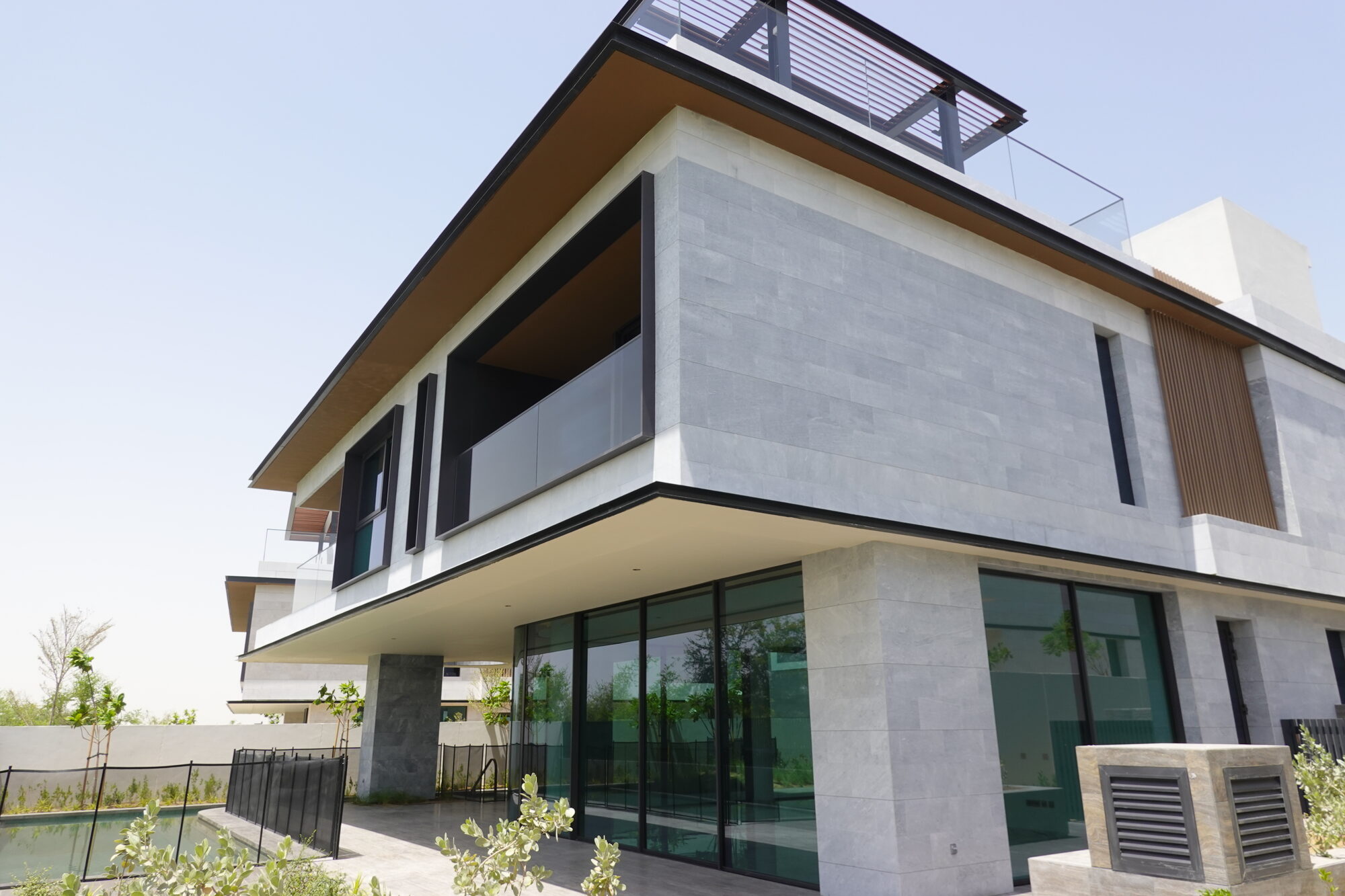 Villa Senna — the facade at golden hour